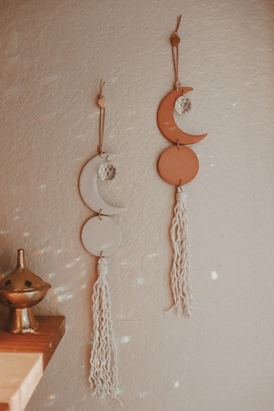 Crescent Moon Small Sun Catcher | 2 Colors