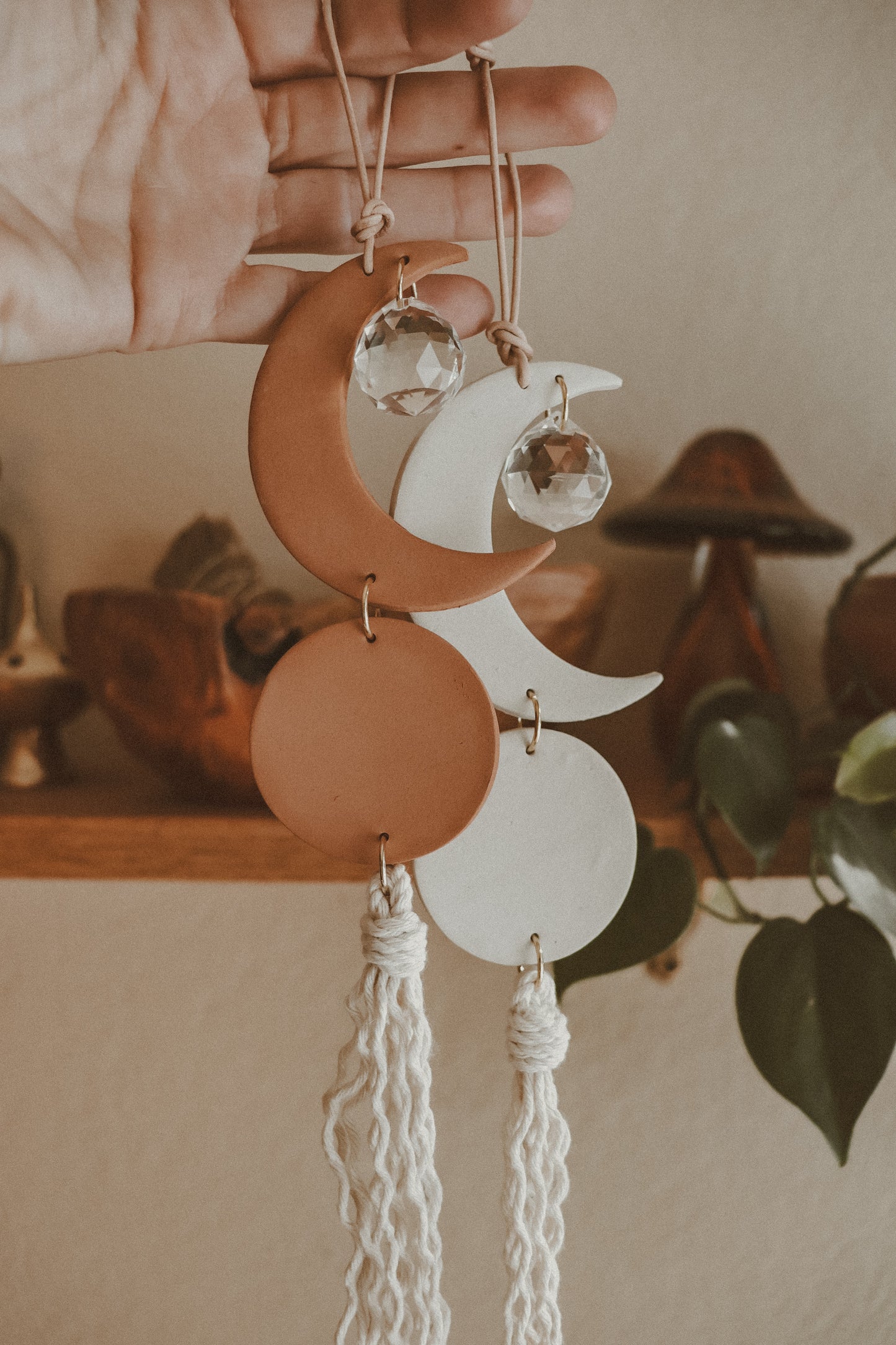 Crescent Moon Small Sun Catcher | 2 Colors